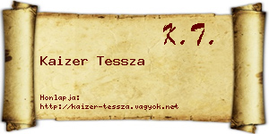 Kaizer Tessza névjegykártya